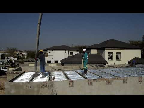 Fluted Floor System concrete pour