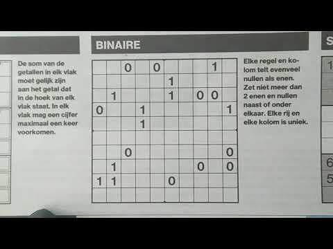 Just watch how I solve this Binary Sudoku puzzle (with a PDF file)  05-22-2019 part 1 of 3