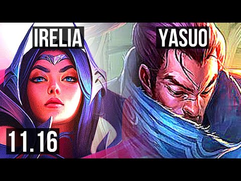 IRELIA vs YASUO (MID) | 14/1/10, Rank 4 Irelia, 8 solo kills, Legendary | NA Challenger | v11.16
