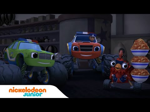 Blaze et les Monster Machines | La voiture de police Blaze résout un mystère ! | Nickelodeon Jr.