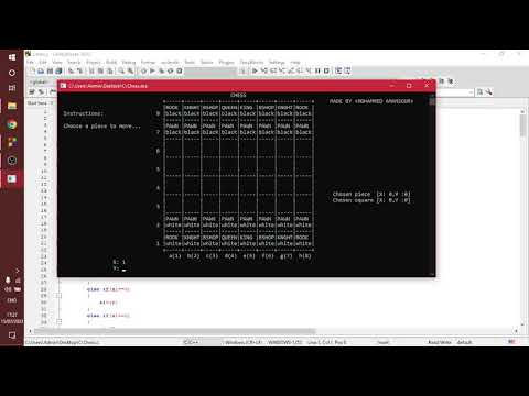 Chess game using c language (UPDATE 2.0) with link to the source code.