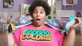 MOM PUT ON YOUR SHOES! GOO GOO COLORS CLOTHING SKIT FOR KIDS