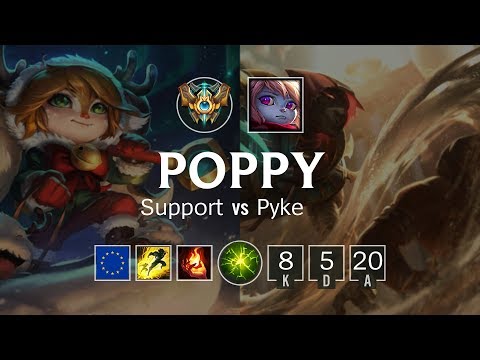 Poppy Support vs Pyke - EUW Challenger Patch 8.22