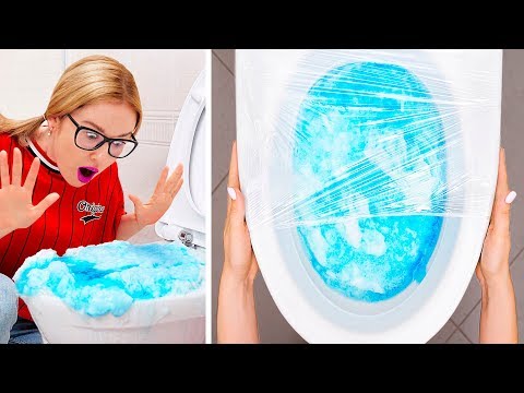 अलसी लोगो के लिए DIY सफाई के हैक्स || 123 GO! के मजेदार सफाई वाली ट्रिक्स