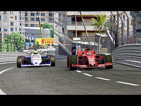 Ferrari F1 2018 vs Toleman F1 1984 - Monaco
