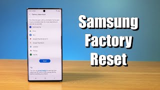 Samsung Factory Data Reset Tutorial