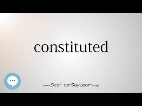 image-What does it mean to constitute something?