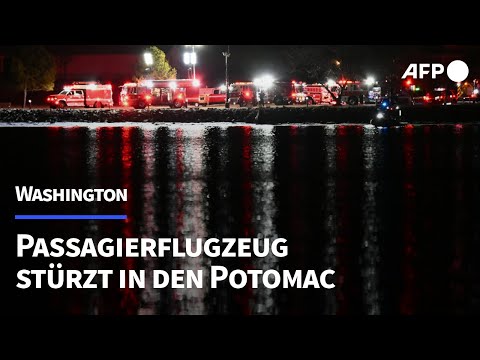 Washington: Passagierflugzeug kollidiert mit Hubschrauber | AFP