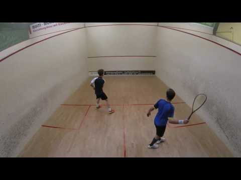 Ondrej gegen André - Sächsische Squash Einzelmeisterschaft 2016 - Finale