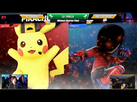 LA FAVELA #11 Winners Quarter - Pyrrhon (Pikachu,Yoshi) Vs. E0 | Play4glory (Mii Swordfighter)