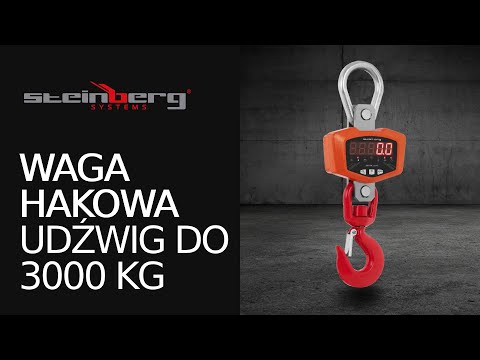 Video - Waga hakowa - 3000 kg / 0,5 kg - LED - pilot