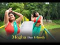 MEGHA DAS GHOSH IN GREEN CHIFFON SAREE VIDEO OUTDOOR BONG SAREE SHOOT