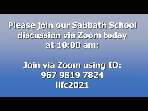 Sabbath School Lesson #9: To Serve and To Save (February 27, 2021) Program