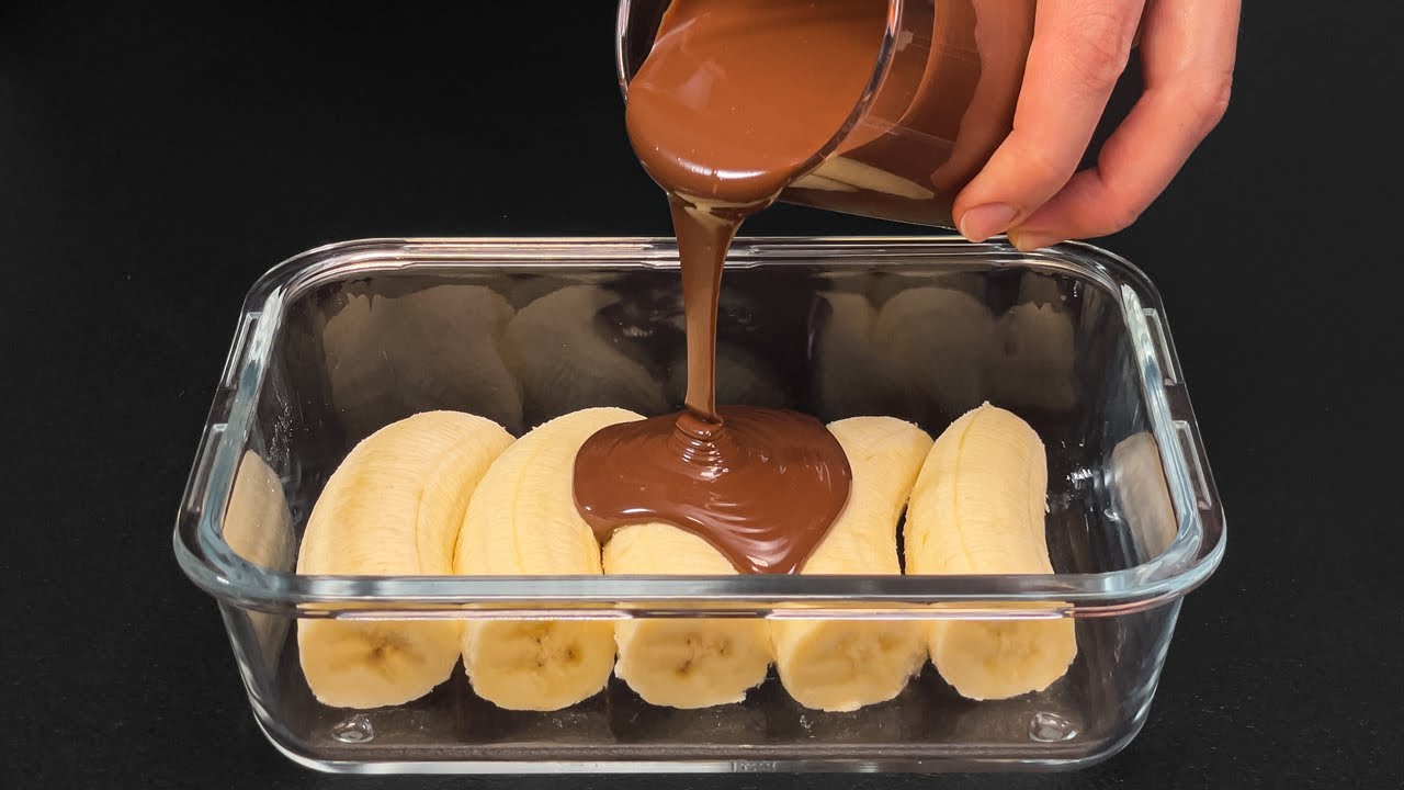 Bananen-Vanille-Schokocreme-Dessert - Einfache Rezepte