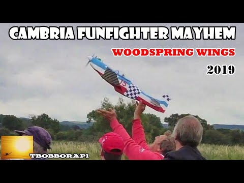 CAMBRIA FUNFIGHTERS RC MAYHEM FLAT OUT DISPLAY AT WOODSPRING WINGS MODEL AIRSHOW  # 1 - 2019