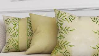 Декоративная подушка «939398» светло-желтый, зеленый — видео о товаре