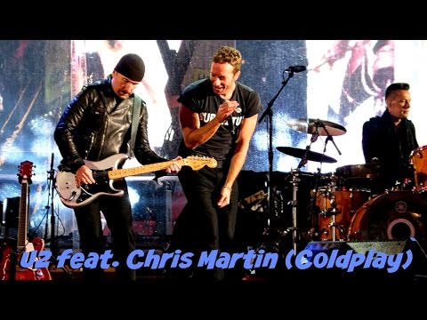 U2 & Chris Martin :: Beautiful Day / With Or Without You (LIVE RED, 12.01.2014)