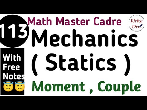 Mechanics for Math Master Cadre 2022 | Statics | Chapter - 21 |Master Cadre| Full Coaching