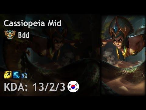 Cassiopeia Mid vs Ryze - Bdd - KR Challenger Patch 6.22