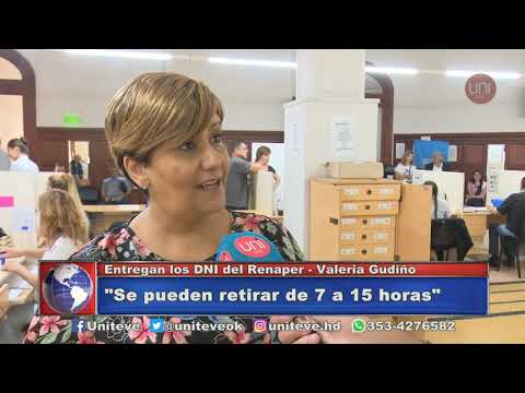 Retiro de DNI del Renaper (Valeria Gudiño, Titular de Registro Civil)