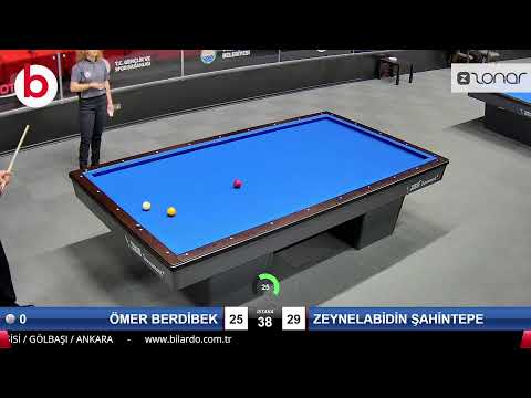 ÖMER BERDİBEK & ZEYNELABİDİN ŞAHİNTEPE Bilardo Maçı - 2022 ERKEKLER 1.ETAP-4.TUR