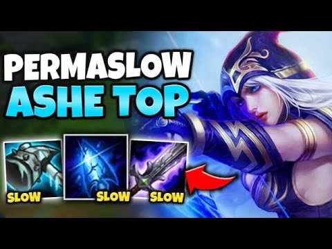 NOBODY CAN MOVE WITH PERMASLOW ASHE TOP! 100% SLOW UPTIME - League of Legends