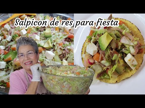 Salpicon de res para fiesta 🐮🥒🧅🍅🧄🥑 | Cocina tutuli