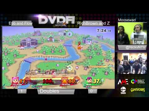 DVDA#6 Doubles Ebb and Flow (Ness & Sheik) vs RichBrown and Z (Villager & Pikachu)