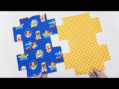 Free Pattern Pouch 💟 Sewing Cute Box Pouch Tutorial