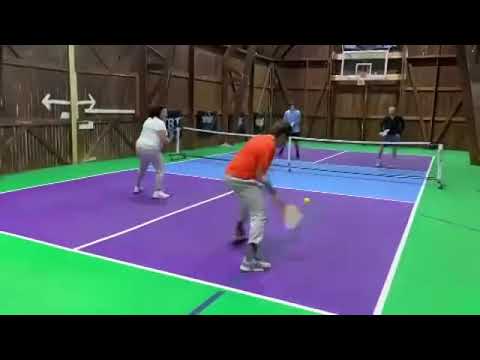 Pickleball no-look tweener!!