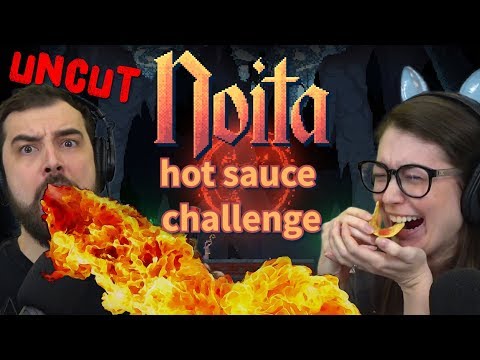 Playing Noita but everytime we die... we eat hotter and hotter sauce 🌶️🔥🥵🔥