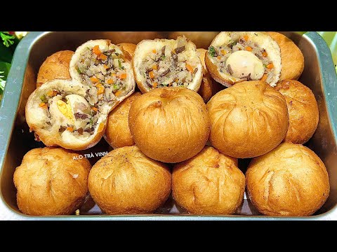 Cách làm BÁNH BAO CHIÊN đơn giản dễ thành công nhất với bột mì đa dụng- Fried dumplings
