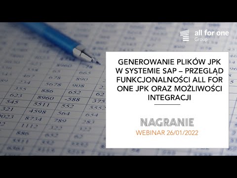 Generowanie plików JPK w SAP