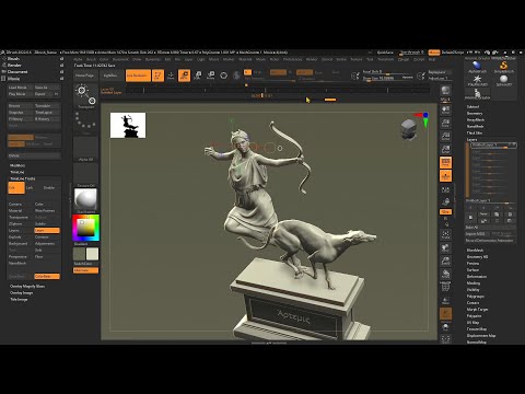 ZBRUSH - Lesson 23 - Animation, Timeline, Framerate, FPS, Turntable, Timelapse, Camera, Keyframes