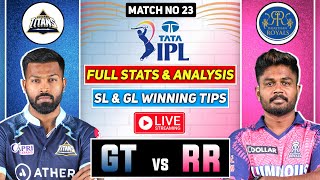 🔴 IPL Live GT vs RR Dream11 Prediction Today Match GT vs RR Dream 11 Team of Today Match Prediction