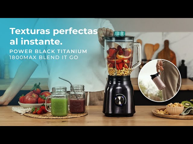 Cecotec Power Black Titanium 1800MAX Blend It Mélangeur en verre 5 vitesses 1,5 L 1800 W Argent video