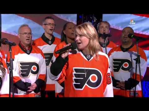 Lauren Hart - US National Anthem - Anaheim At Philadelphia (NHL) - October 20, 2016