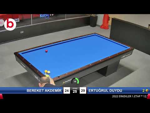 BEREKET AKDEMİR & ERTUĞRUL DUYDU Bilardo Maçı - 2022 ERKEKLER 1.ETAP-12.TUR