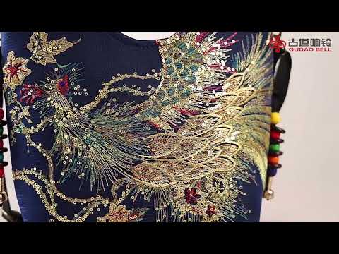 Жіноча сумка в етнічному стилі з вишивкою ЖАР-ПТАХ паєтками та "гладдю" синя - фото 1 - id-p2496842869