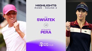 Теннис Iga Swiatek vs. Bernarda Pera | 2024 Rome Round 2 | WTA Match Highlights