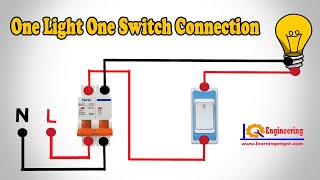 How to wire a light switch  | One Light One Switch Connection | House Wiring |