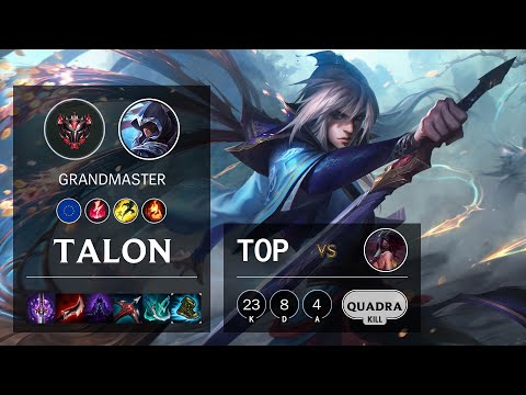 Talon Top vs Akali - EUW Grandmaster Patch 10.19