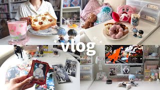 vlog｜朝から夜までオタク趣味で埋める社会人オタクの休日☁️｜ゲーム、ミスド、銀魂、購入品紹介、スイパラ、モニターライト｜おうち時間を満喫する1日🏡