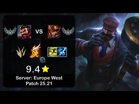 Graves Jungle vs Jarvan IV - EUW Challenger - Patch 25.21