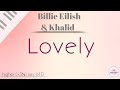 Lovely - Billie Eilish Karaoke Higher Key of D