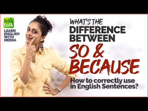 SOとBECAUSEの違いとは？基礎英語レッスン｜スピーキング練習法｜ミーラ (What’s The Difference Between SO and BECAUSE? Basic English Lesson | Spoken English Practice | Meera)