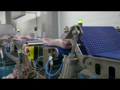 Використовуйте MeatMaster II для сортування свинячих грудинок відповідно до вимог замовника