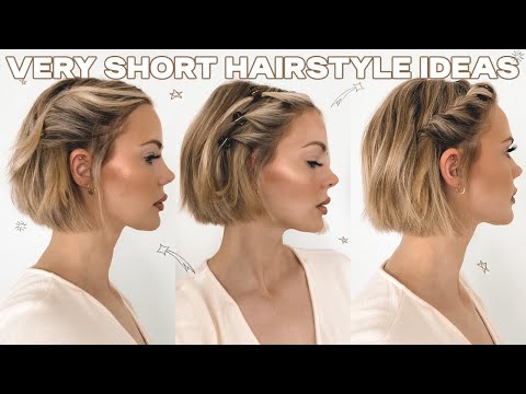 EASY AND QUICK HAIRSTYLES FOR SHORT HAIR updos, half...