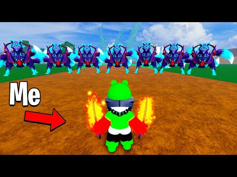 10 Kitsunes Vs 1 Pro in Blox Fruits..