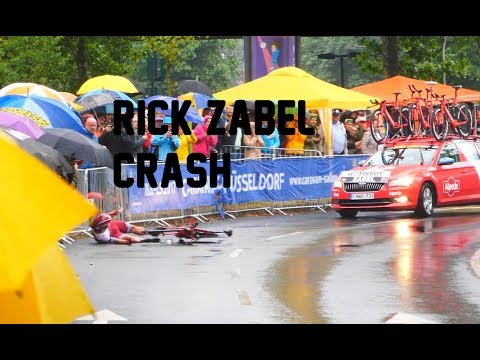 Full video of Rick Zabel's crash at the ITT @ Tour de France 2017